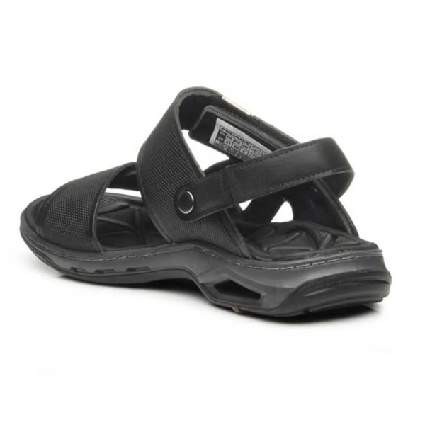 SANDÁLIA PEGADA MASCULINA EM COURO PRETO 133206-04