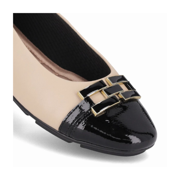 Sapatilha Feminina Piccadilly 122043-1 Bege e Off-White