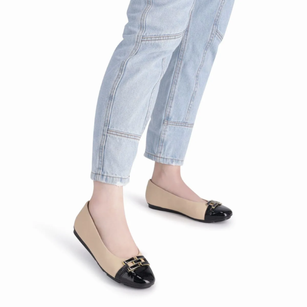 Sapatilha Feminina Piccadilly 122043-1 Bege e Off-White