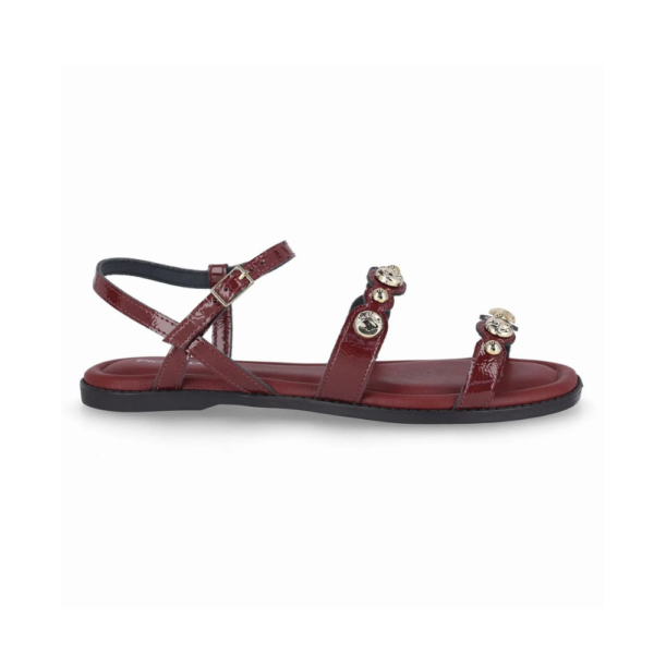 Sandália Feminina Piccadilly Verniz Bordô 508087-1