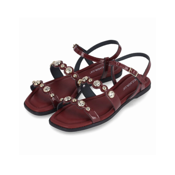 Sandália Feminina Piccadilly Verniz Bordô 508087-1