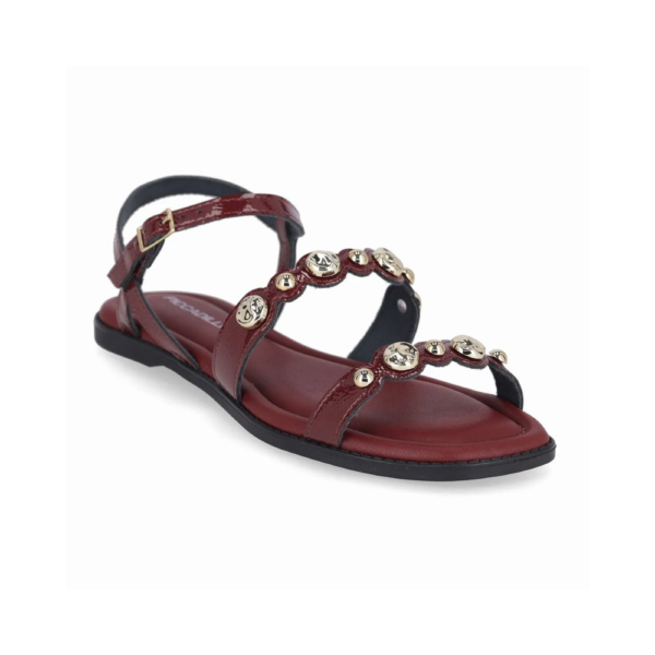 Sandália Feminina Piccadilly Verniz Bordô 508087-1
