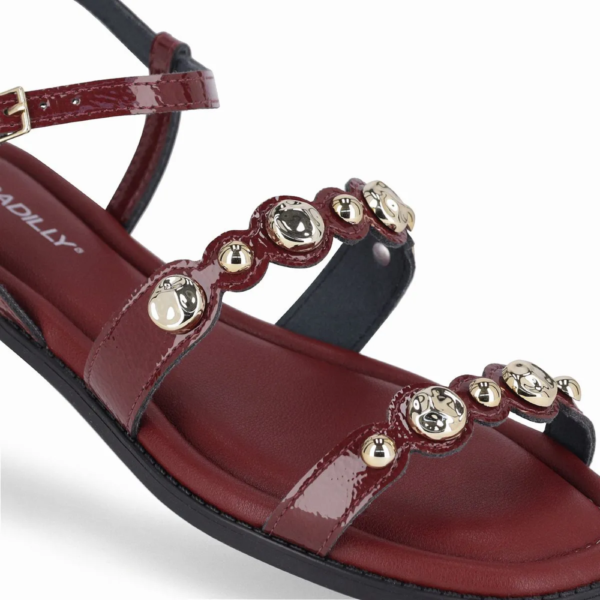 Sandália Feminina Piccadilly Verniz Bordô 508087-1
