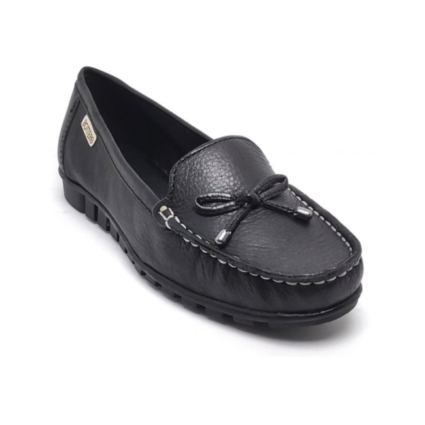 Sapato Mocassim Feminino Bottero Couro Burnish Preto 354001