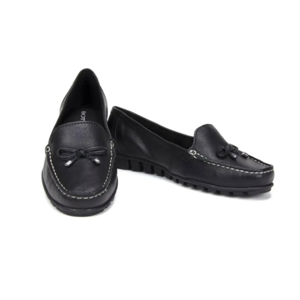 Sapato Mocassim Feminino Bottero Couro Burnish Preto 354001