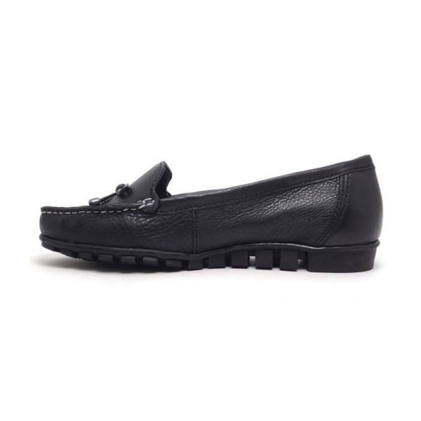 Sapato Mocassim Feminino Bottero Couro Burnish Preto 354001