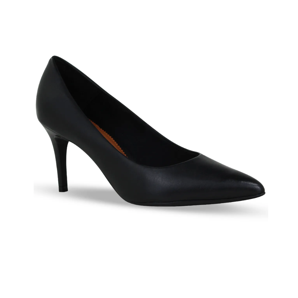 Sapato Scarpin Feminino Bottero Preto Couro