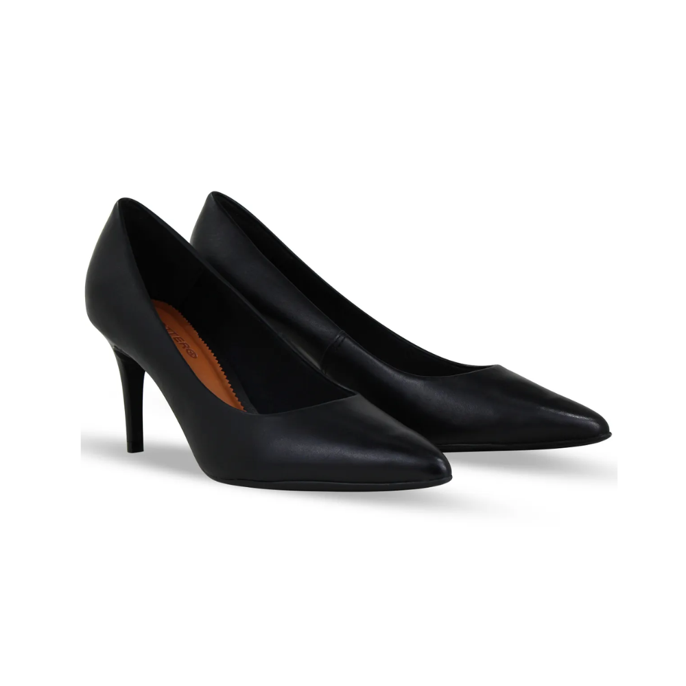Sapato Scarpin Feminino Bottero Preto Couro