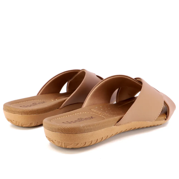 Chinelo Usaflex Rasteiro Camel