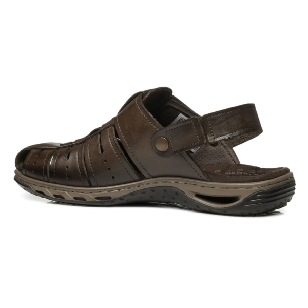 Sandália Masculina Pegada em Couro Cravo 131676-02
