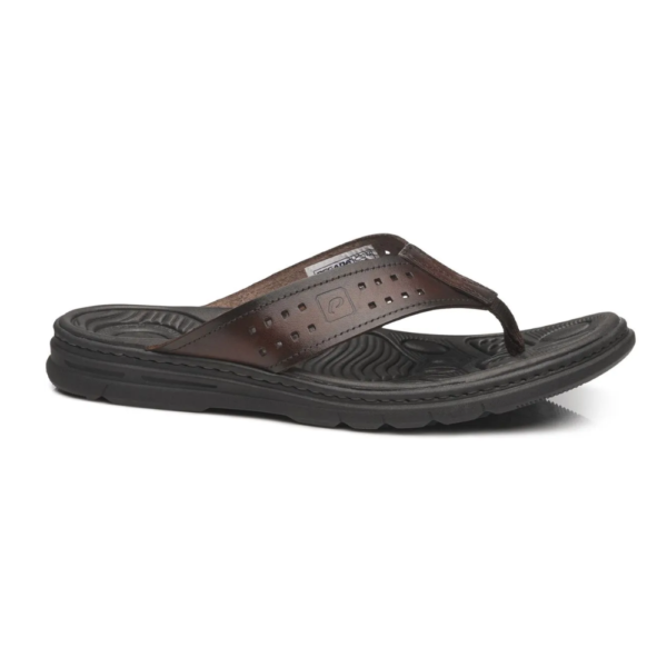 Chinelo Masculino Pegada em Couro Pinhão 134202-1