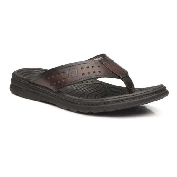 Chinelo Masculino Pegada em Couro Pinhão 134202-1