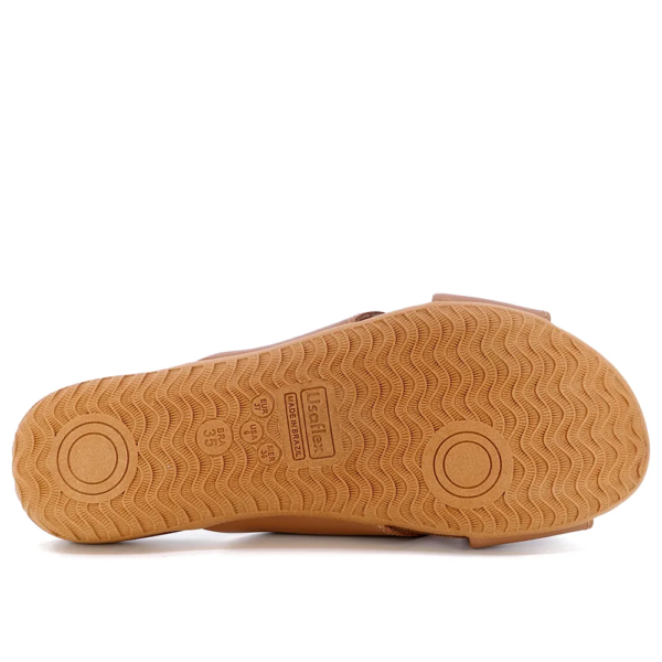 Chinelo Usaflex Rasteiro Camel