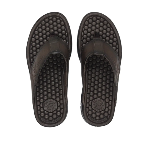 Chinelo Masculino Pegada em Couro Cravo 134551-02