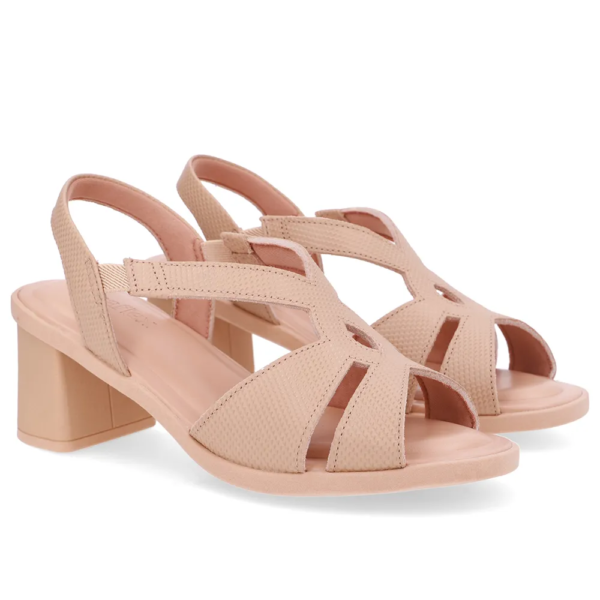 Sandália Usaflex em Couro Blush