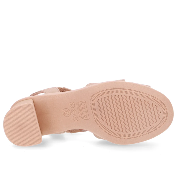 Sandália Usaflex em Couro Blush
