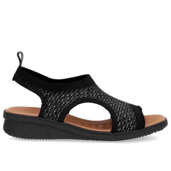 Sandália Usaflex Tricot Preto AE2035