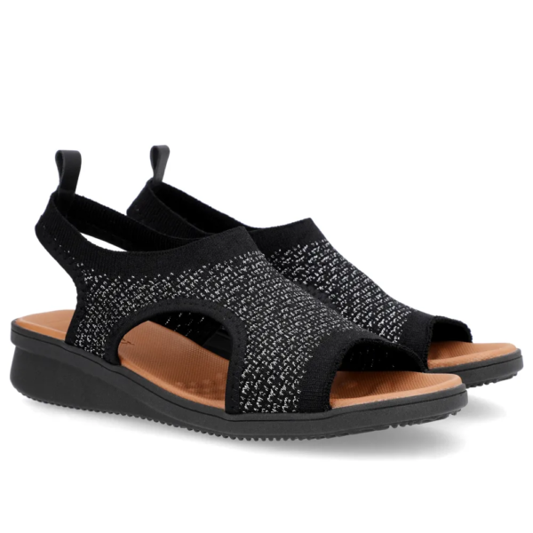 Sandália Usaflex Tricot Preto AE2035