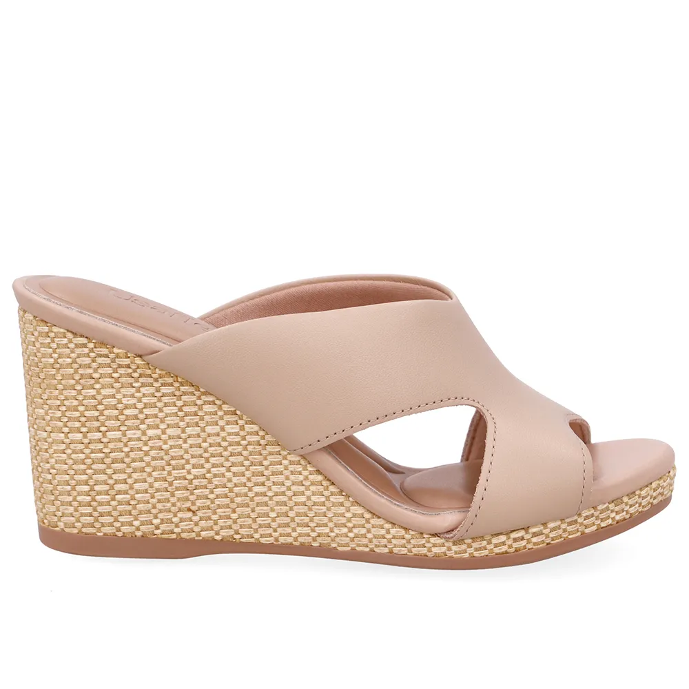 Tamanco Usaflex Em Couro Blush