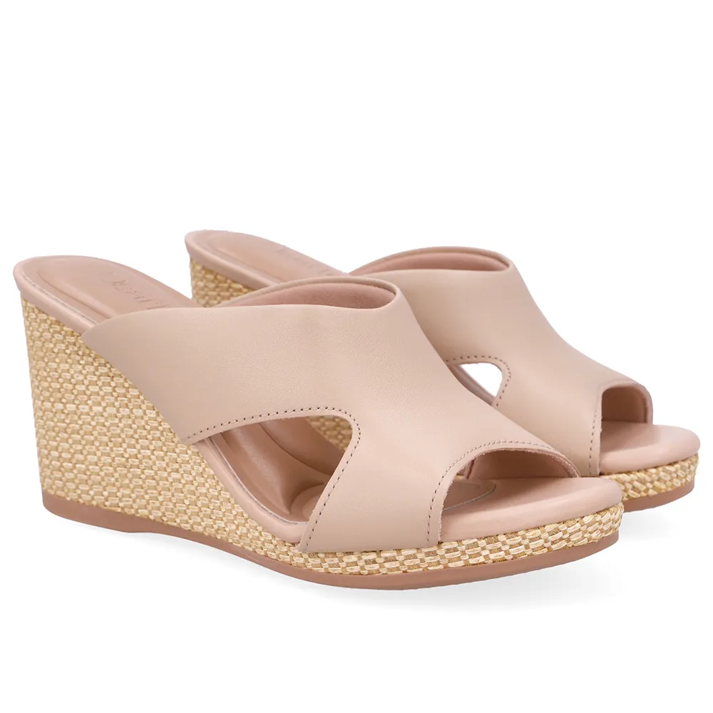 Tamanco Usaflex Em Couro Blush