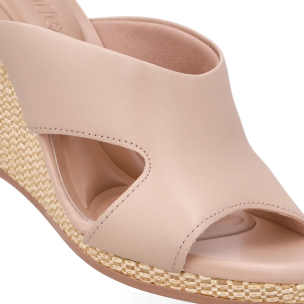 Tamanco Usaflex em Couro Blush