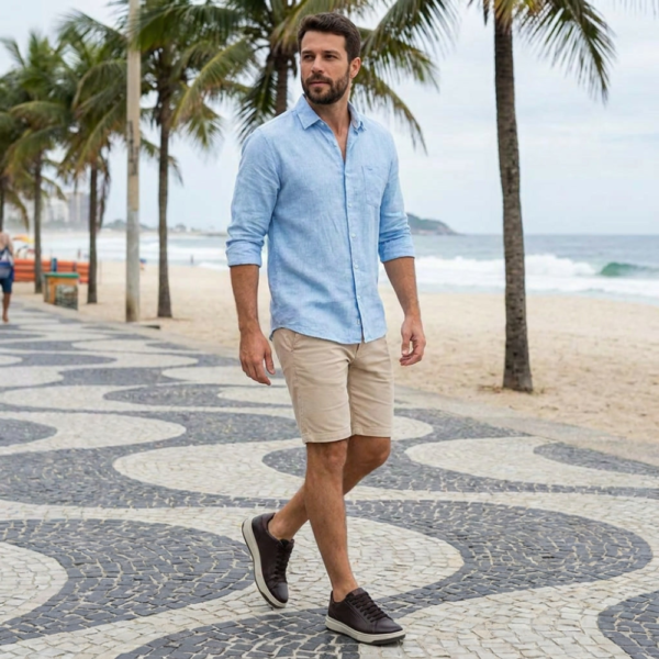 Sapatênis Masculino Pegada em Couro Marrom 111702-06