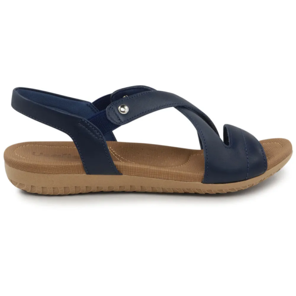 Sandália Usaflex em Couro Azul R1804