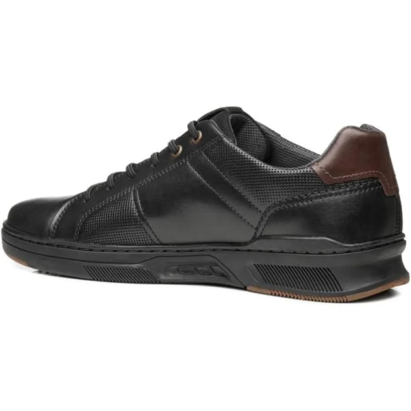 Sapatênis Masculino Pegada em Couro Preto 110605-04