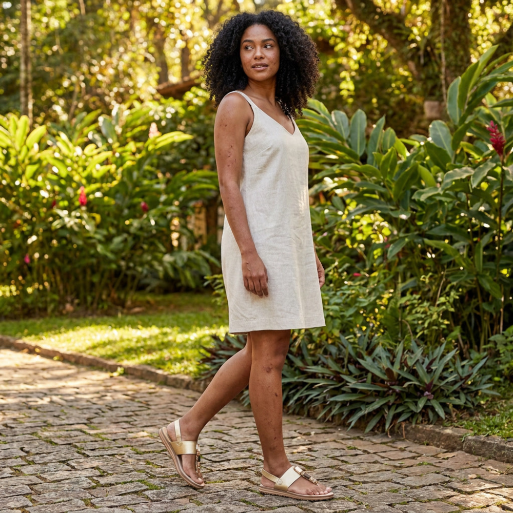 Sandália Feminina Modare Dourada