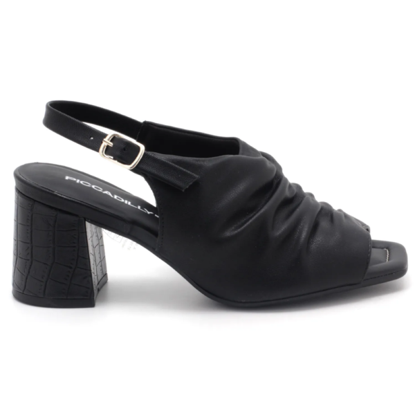 Sandália Feminina Piccadilly Salto Bloco Preto 626021
