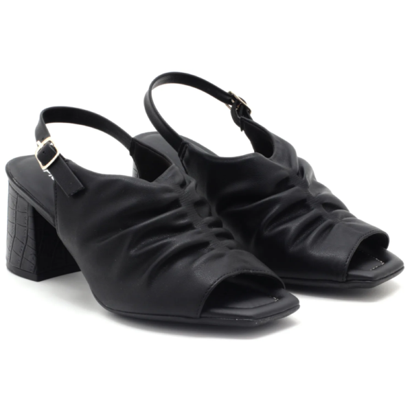 Sandália Feminina Piccadilly Salto Bloco Preto 626021