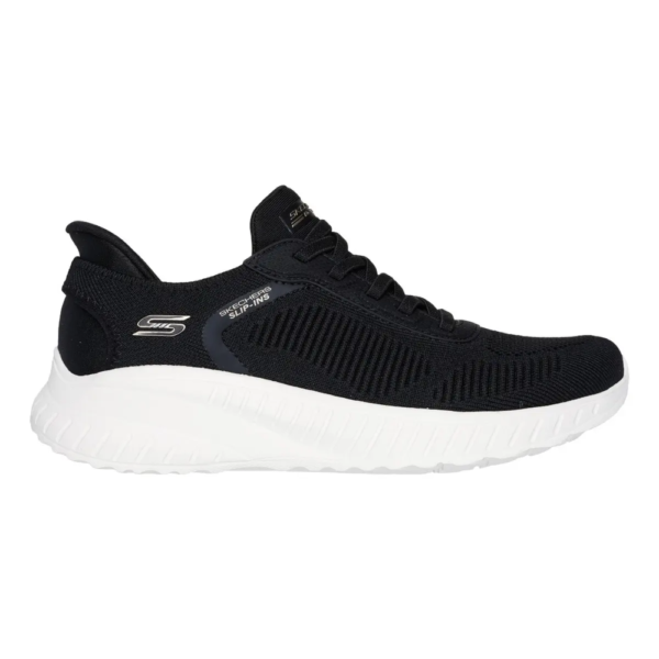 Tênis Skechers Feminino Bobs Squad Chaos Current Muse Slip-ins Preto 117497