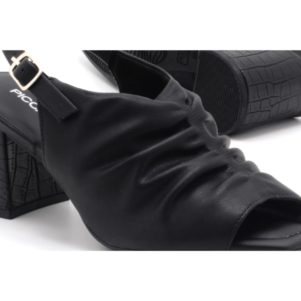 Sandália Feminina Piccadilly Salto Bloco Preto 626021