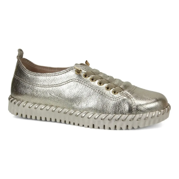 Tênis Feminino Bottero em Couro Dourado 374102