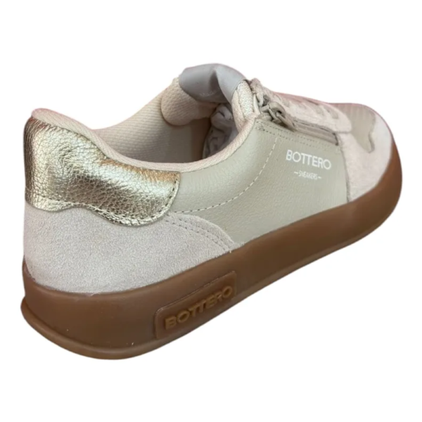 Tênis Casual Feminino Bottero em Couro Marfim 364902