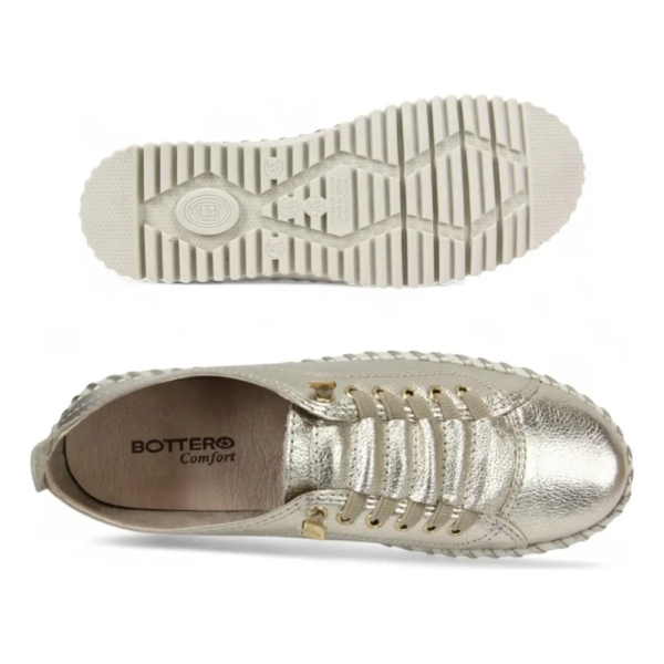 Tênis Feminino Bottero em Couro Dourado 374102