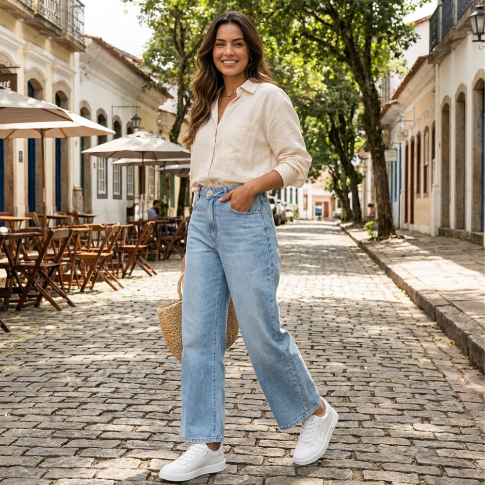 Tênis Casual Feminino Bottero em Couro Branco 364902 - Imagem 6
