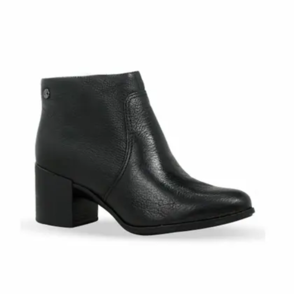 Bota Feminina Bottero em Couro Cano Baixo Burnish Preto 346901