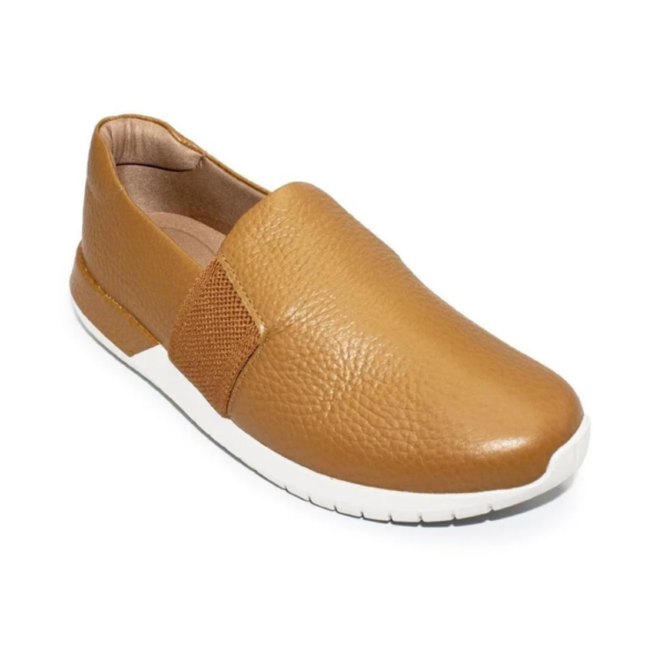 Tênis Feminino Usaflex Slip On em Couro Marrom AH1713