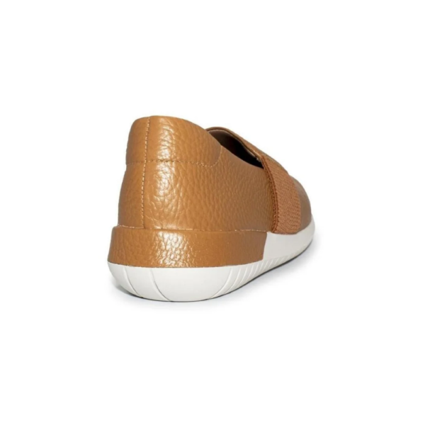 Tênis Feminino Usaflex Slip On em Couro Marrom AH1713