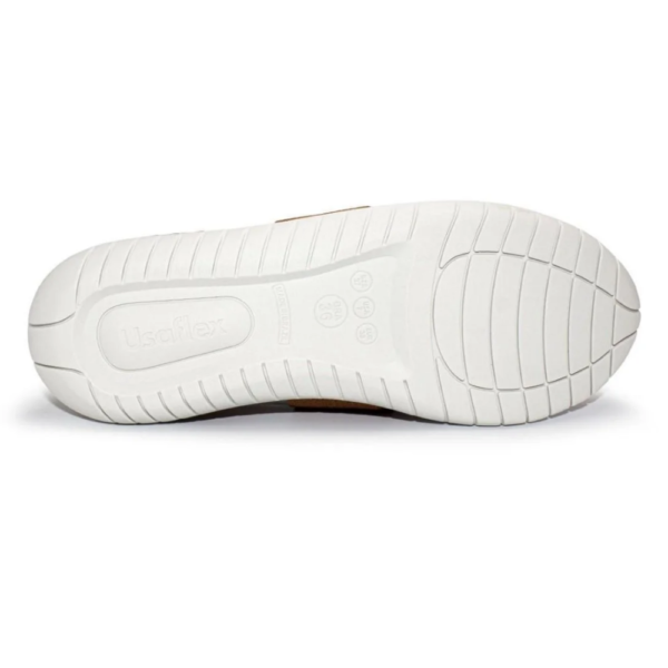 Tênis Feminino Usaflex Slip On em Couro Marrom AH1713