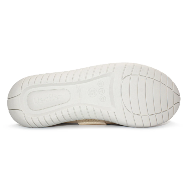 Tênis Feminino Usaflex Slip On em Couro Off-white AH1713