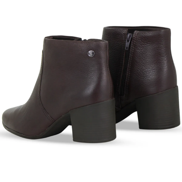 Bota Feminina Bottero em Couro Cano Baixo Burnish Café 346901