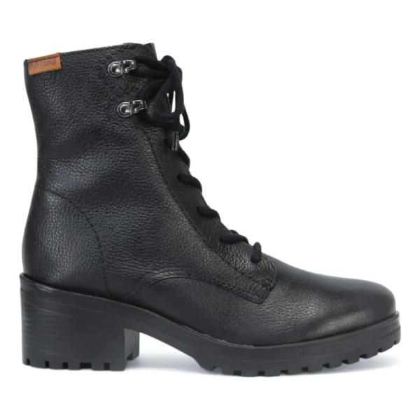 Bota Coturno Feminina Bottero em Couro Burnish Preto 349108