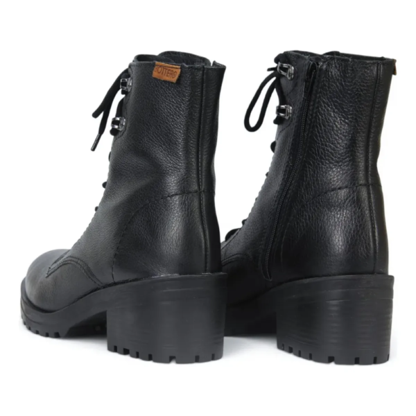 Bota Coturno Feminina Bottero em Couro Burnish Preto 349108