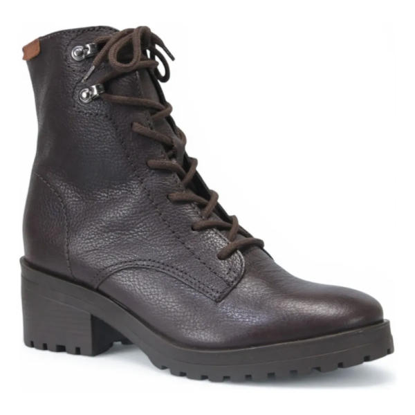 Bota Coturno Feminina Bottero em Couro Burnish Marrom 349108