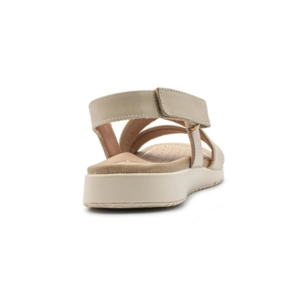 Sandália Usaflex Feminina em Couro Off-White AL3702