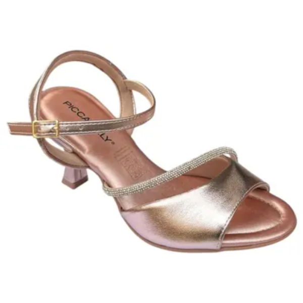Sandália Feminina Piccadilly Alto Ouro Rose 712011