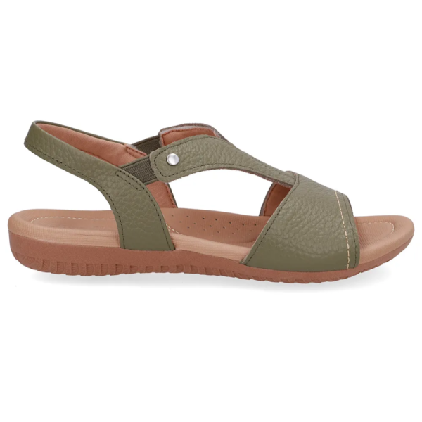 Sandália Usaflex Feminina em Couro Verde R1808