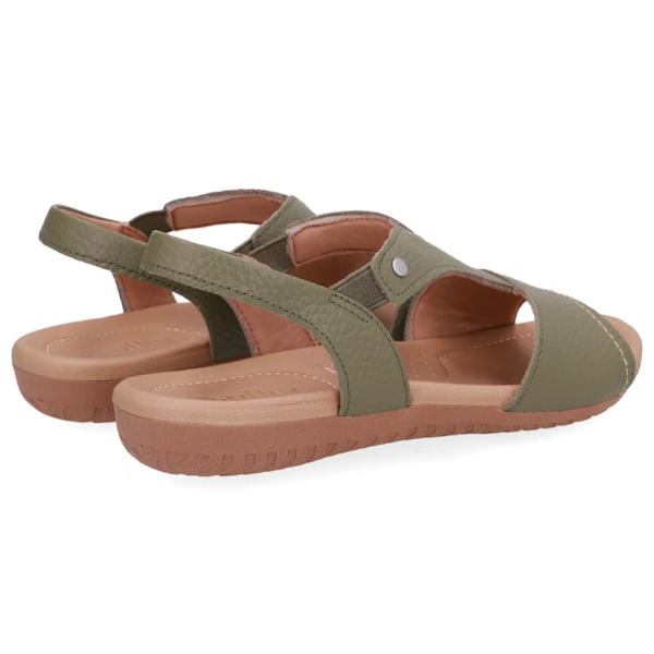 Sandália Usaflex Feminina em Couro Verde R1808